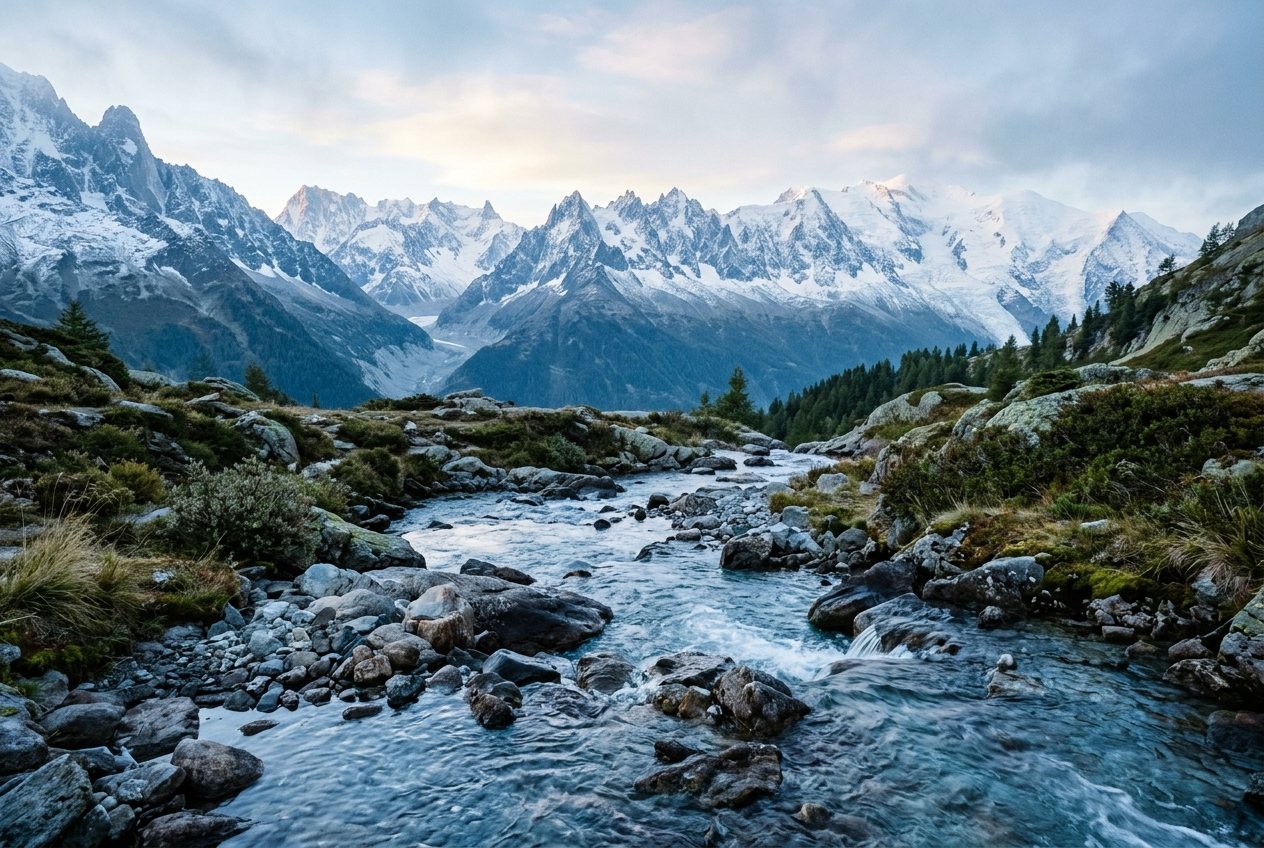 Pristine mountain spring